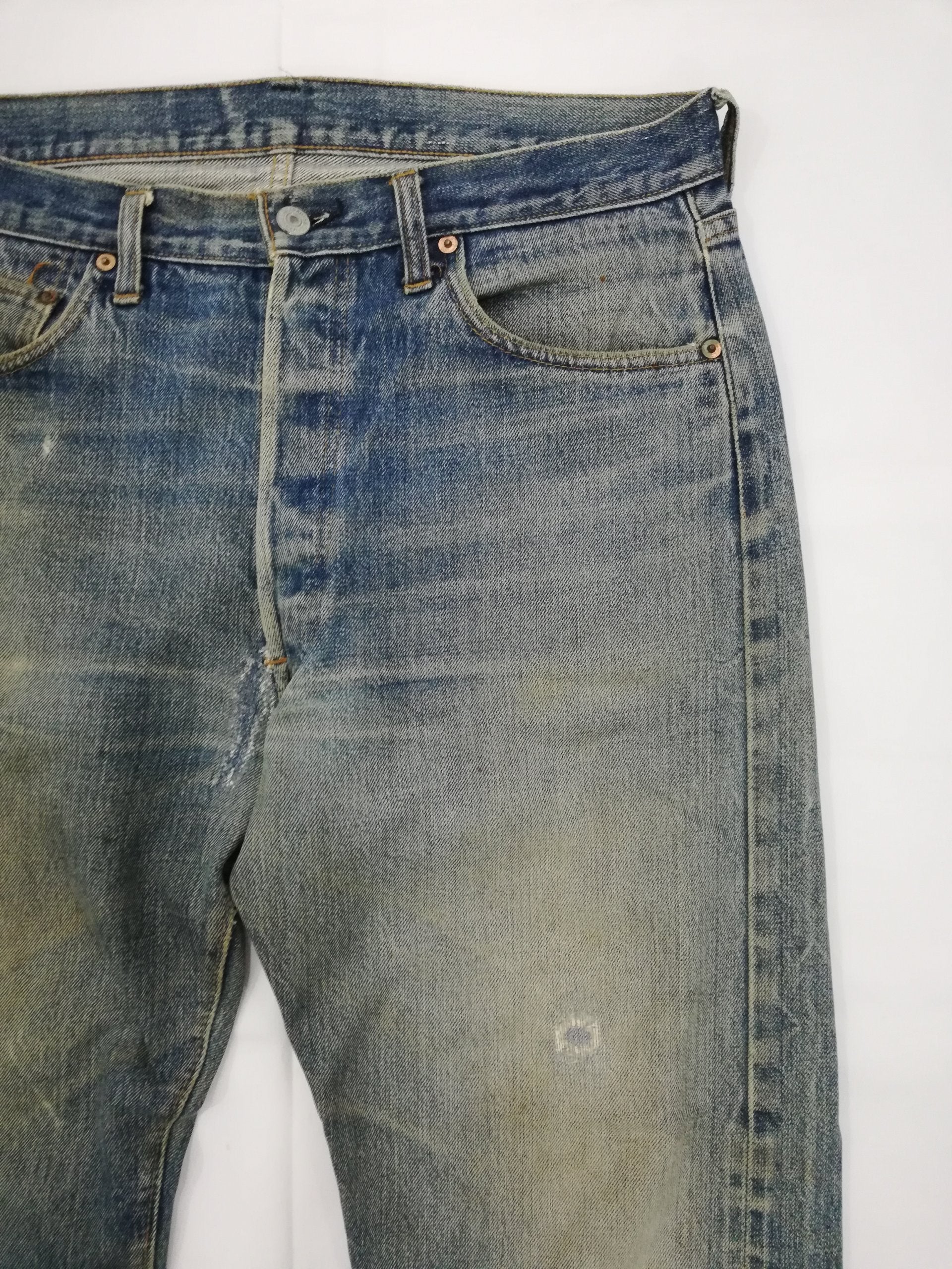 W35 Vintage 70s 80s Levis 501 Redline #6 Selvedge Jeans