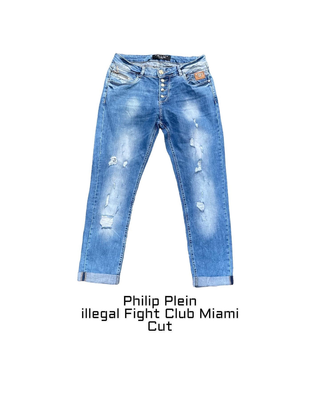 Philipp Plein Distressed Denim