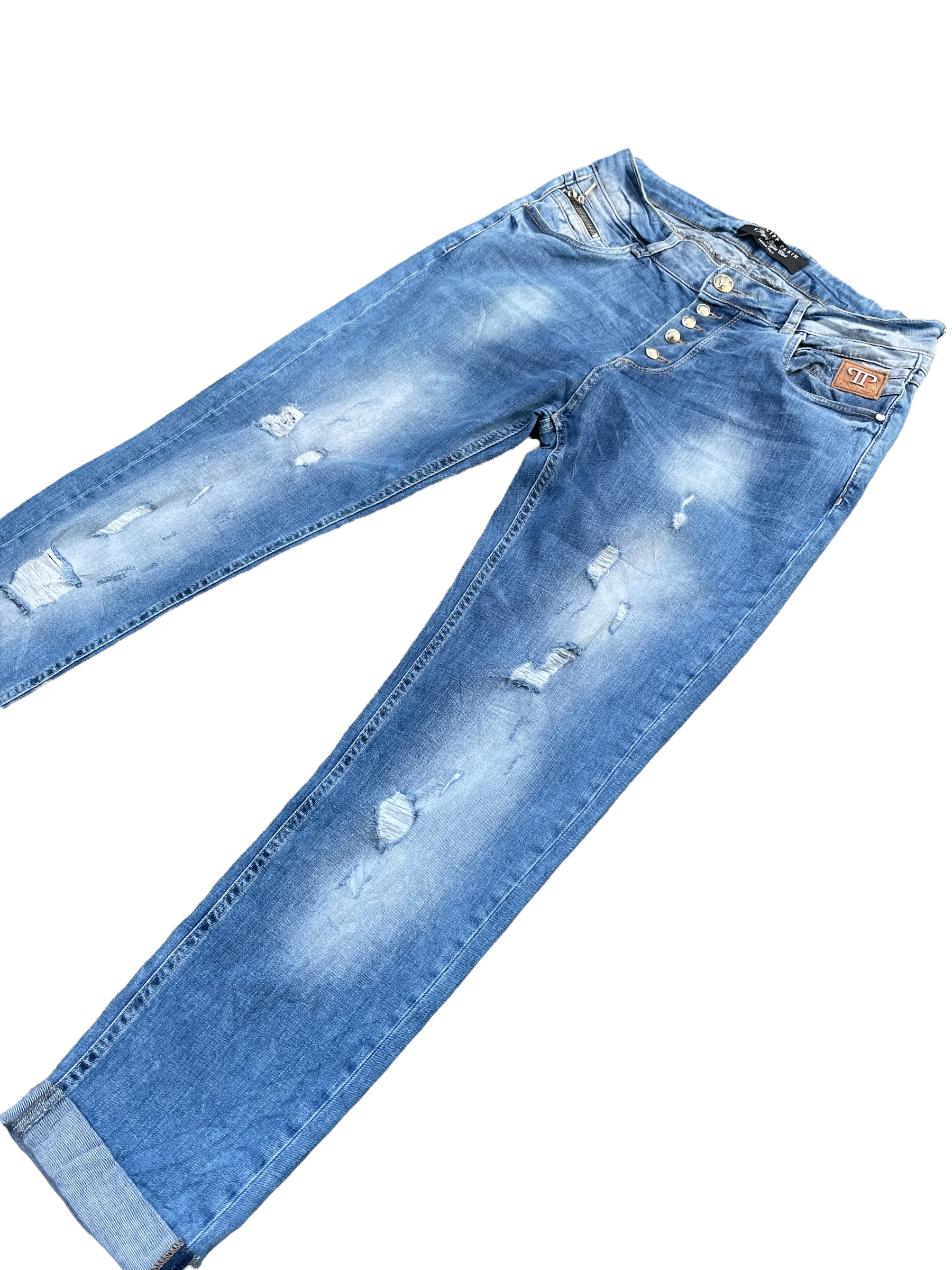 Philipp Plein Distressed Denim