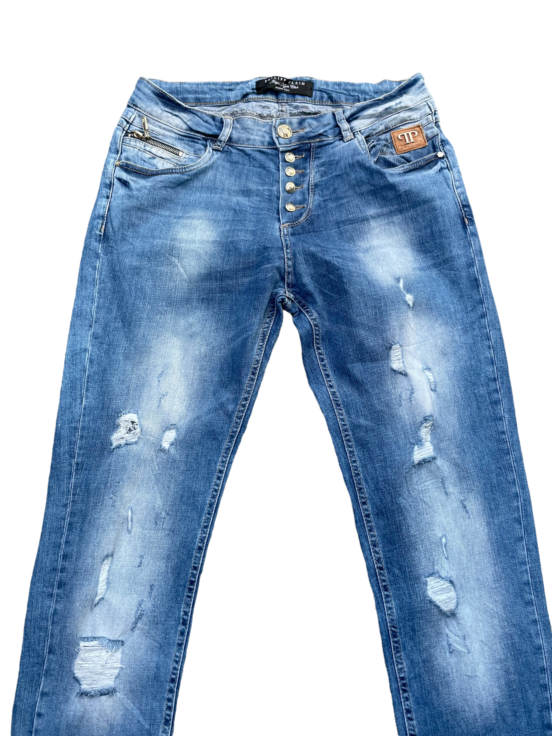 Philipp Plein Distressed Denim