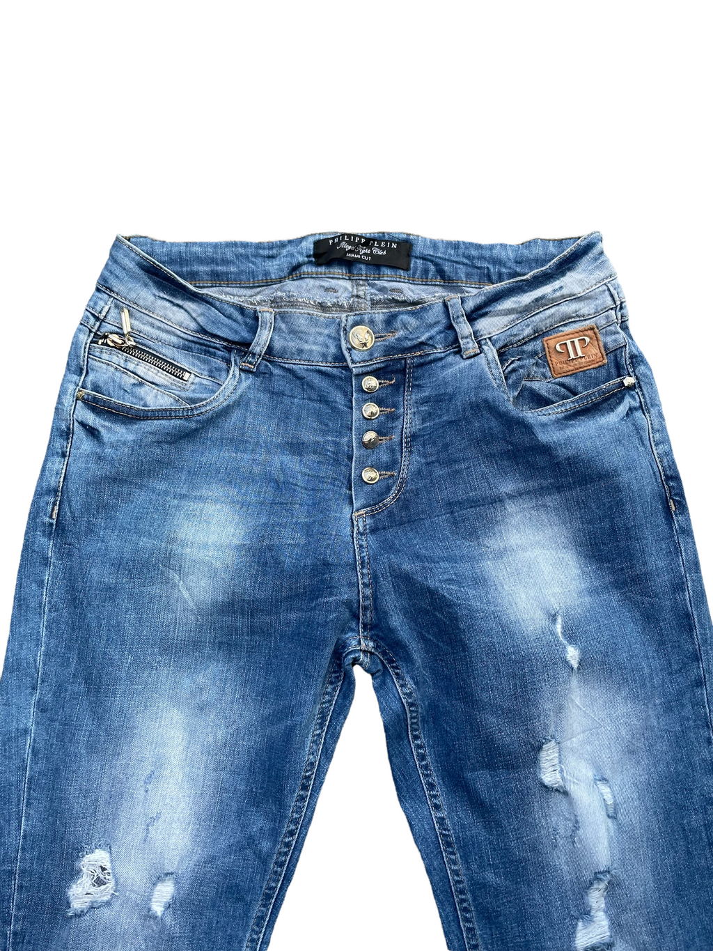 Philipp Plein Distressed Denim