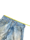 Vintage 1995 Levis 551Z E Distresed & Painted