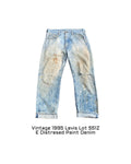 Vintage 1995 Levis 551Z E Distresed & Painted