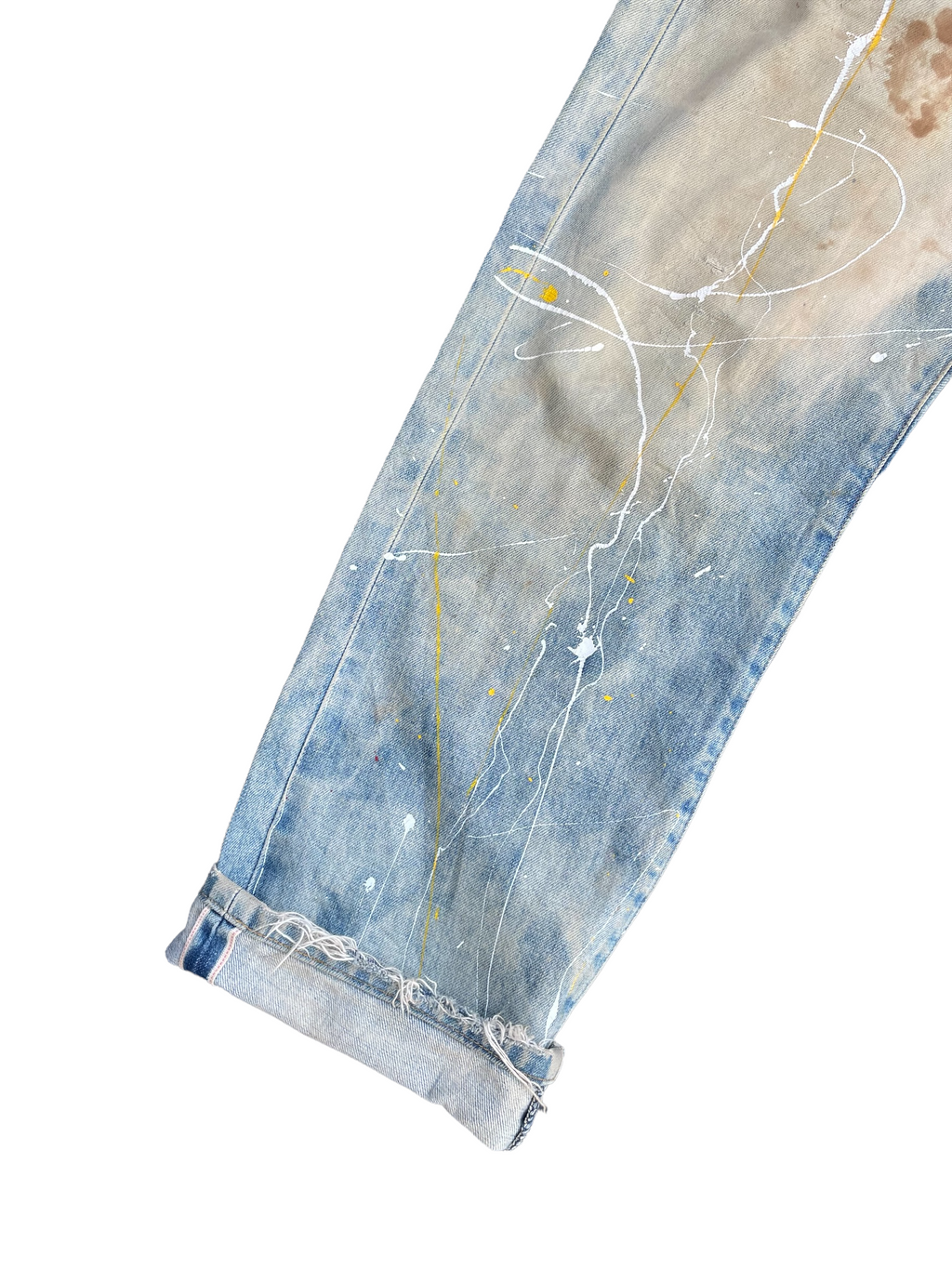 Vintage 1995 Levis 551Z E Distresed & Painted