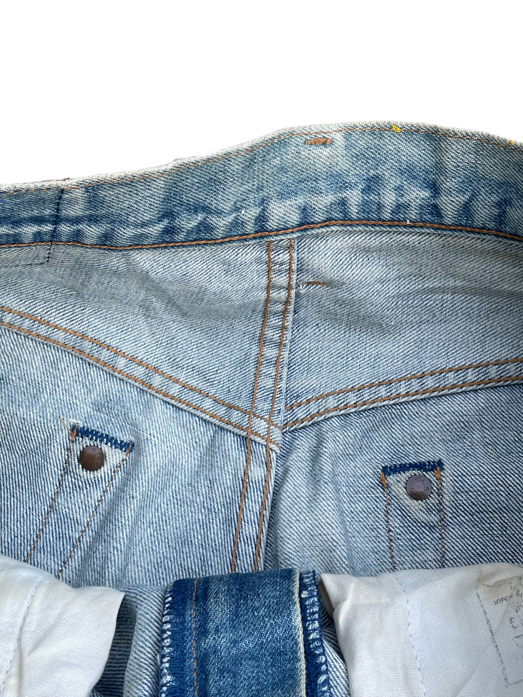 Vintage 1995 Levis 551Z E Distresed & Painted