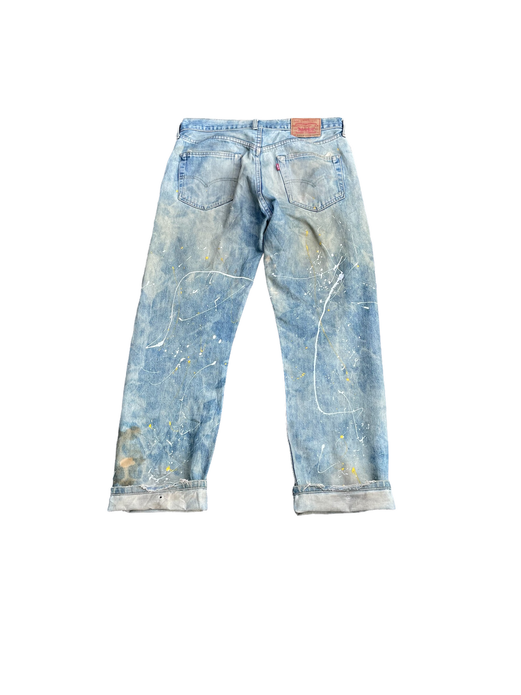 Vintage 1995 Levis 551Z E Distresed & Painted