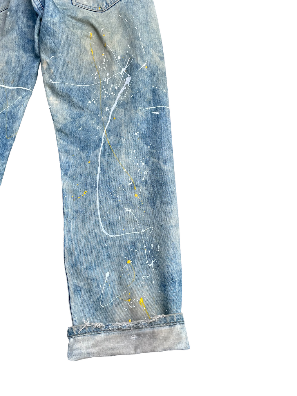 Vintage 1995 Levis 551Z E Distresed & Painted