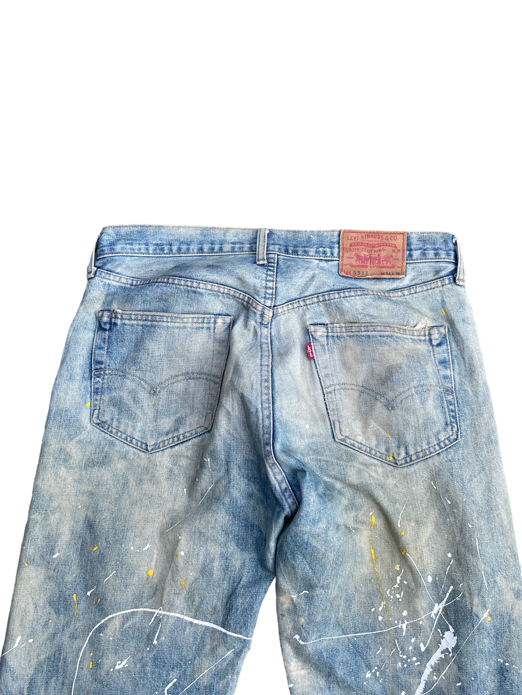 Vintage 1995 Levis 551Z E Distresed & Painted