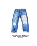 Vintage 2002 Levis 501 E 66 Model Distresed & Rework
