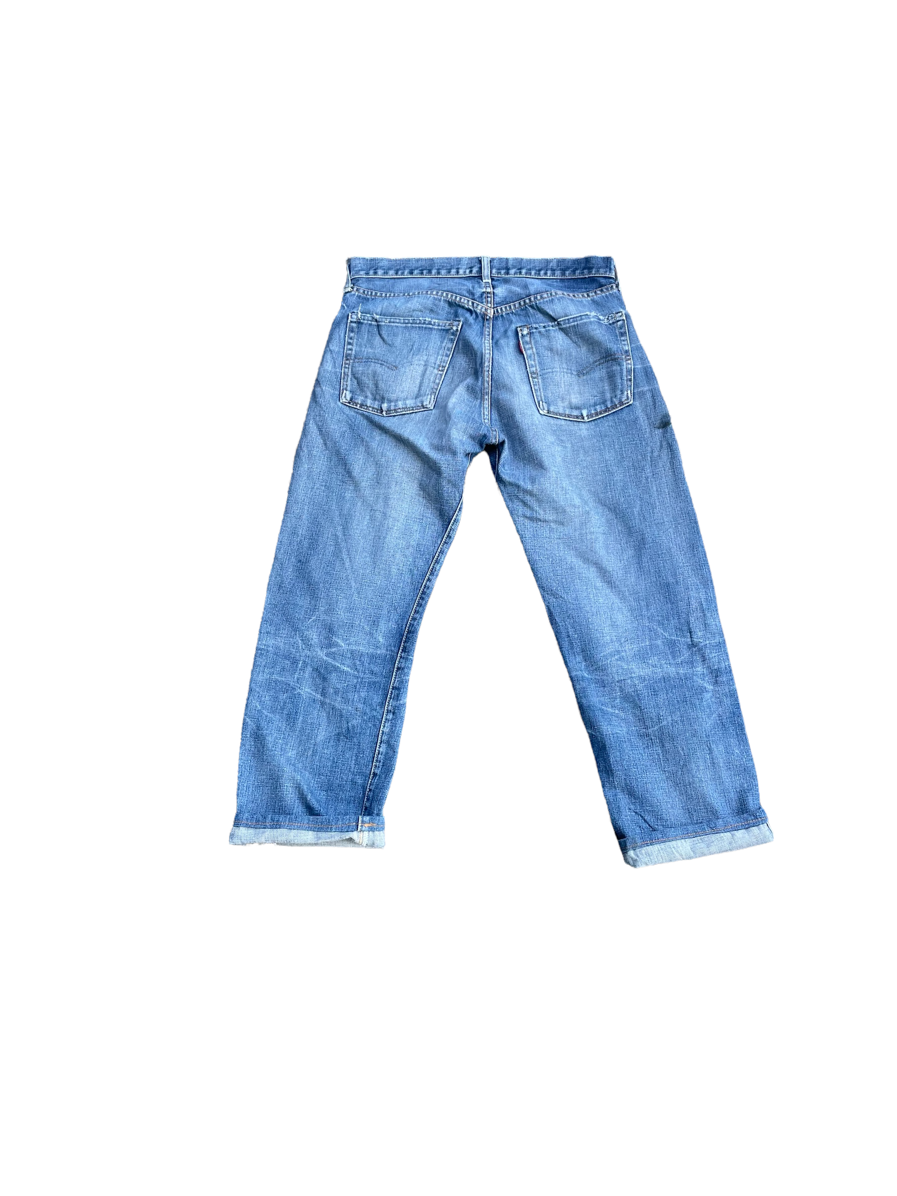 Vintage 2002 Levis 501 E 66 Model Distresed & Rework