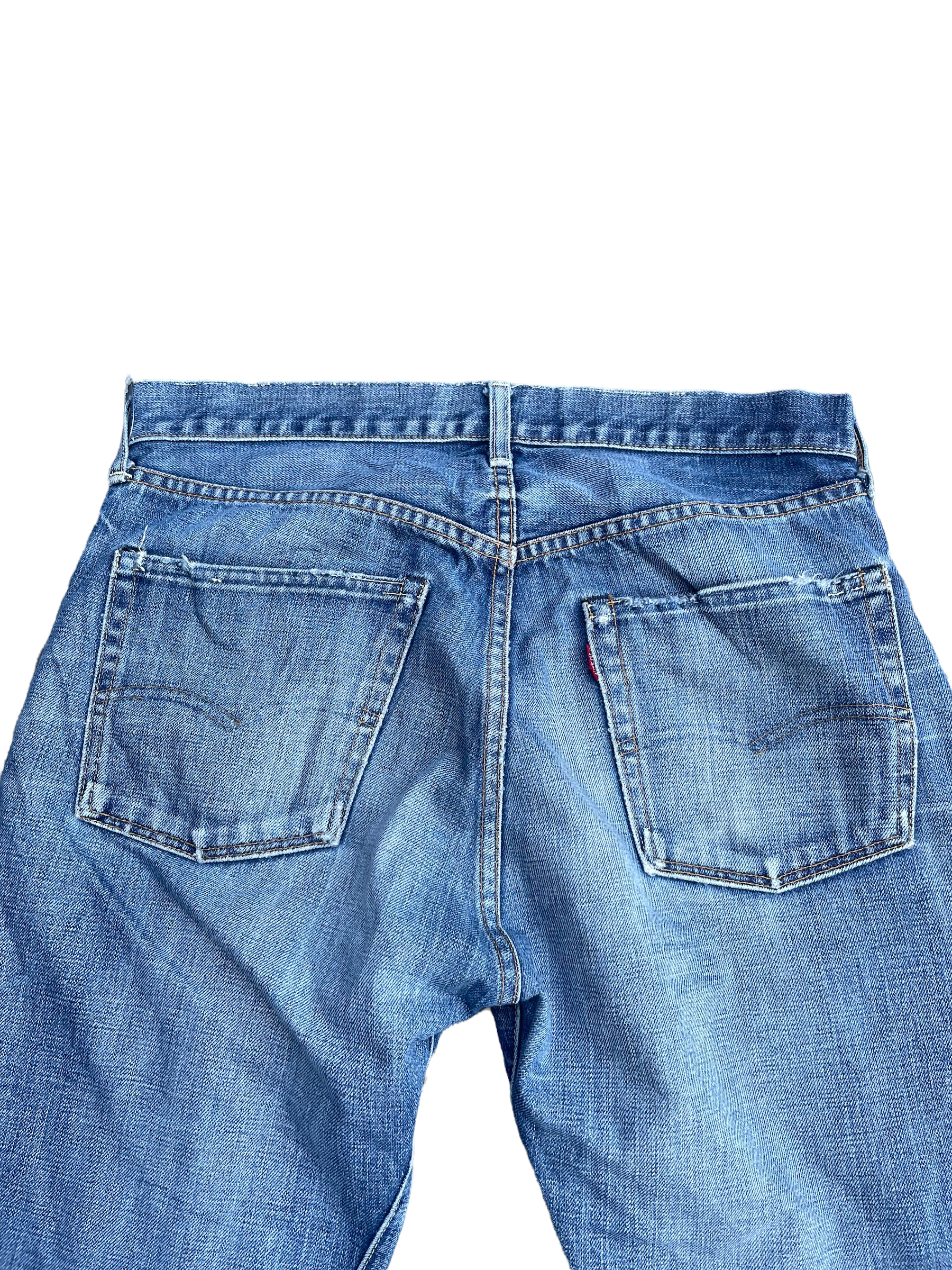 Vintage 2002 Levis 501 E 66 Model Distresed & Rework