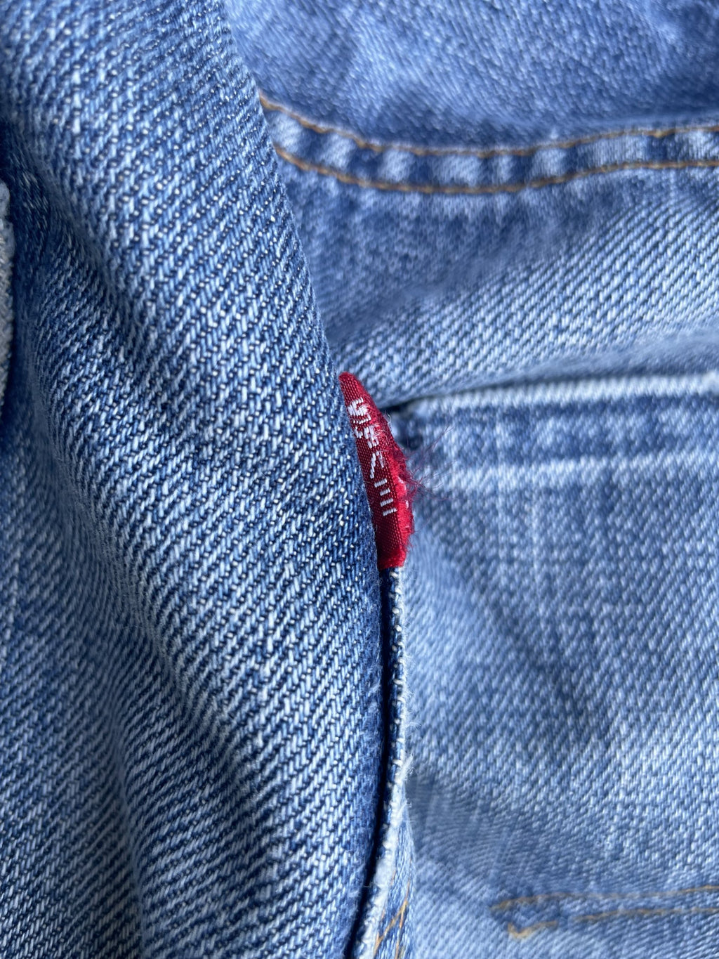 Vintage 2002 Levis 501 E 66 Model Distresed & Rework