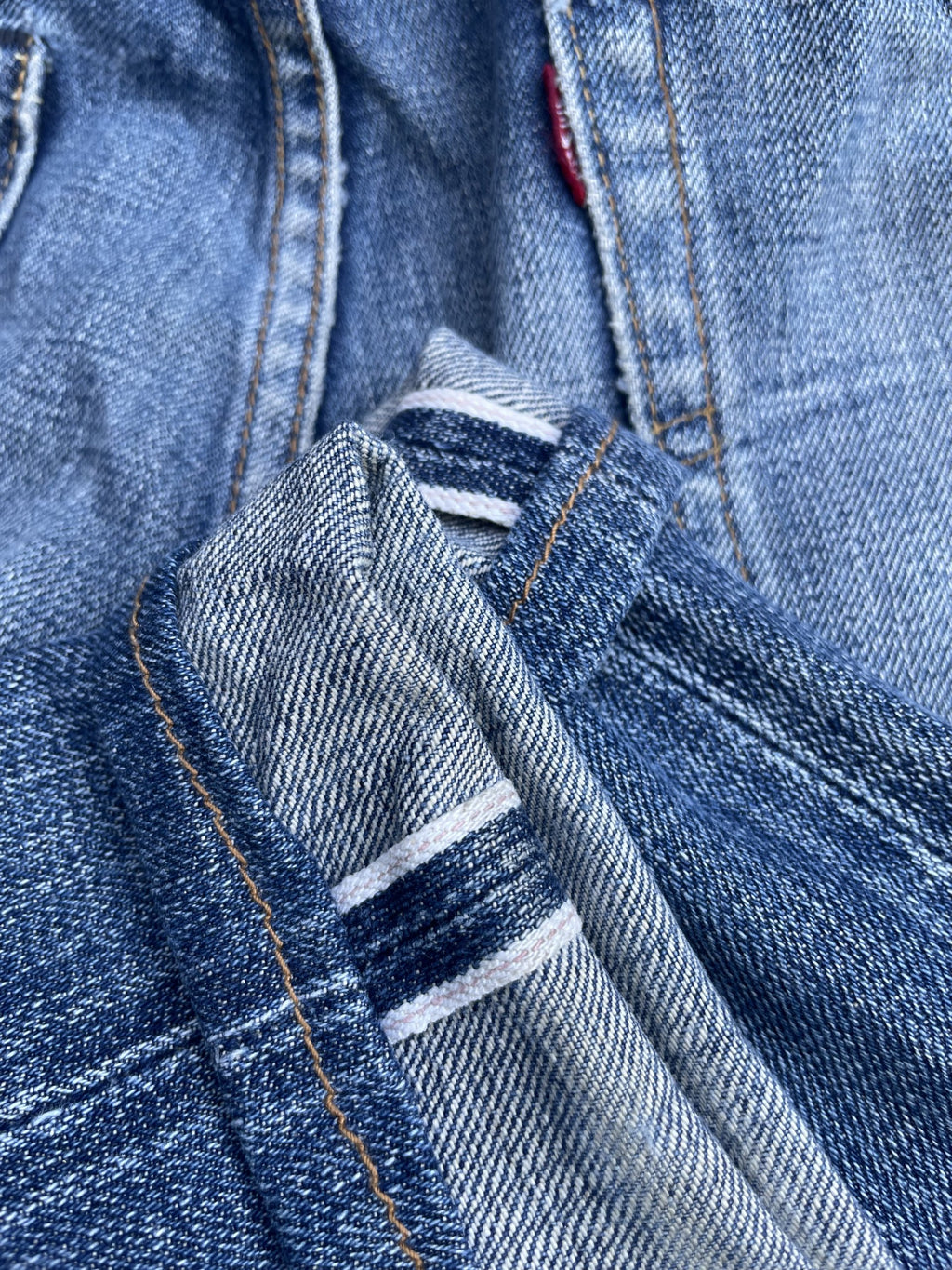 Vintage 2002 Levis 501 E 66 Model Distresed & Rework