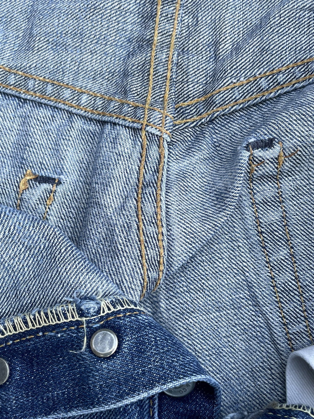 Vintage 2002 Levis 501 E 66 Model Distresed & Rework