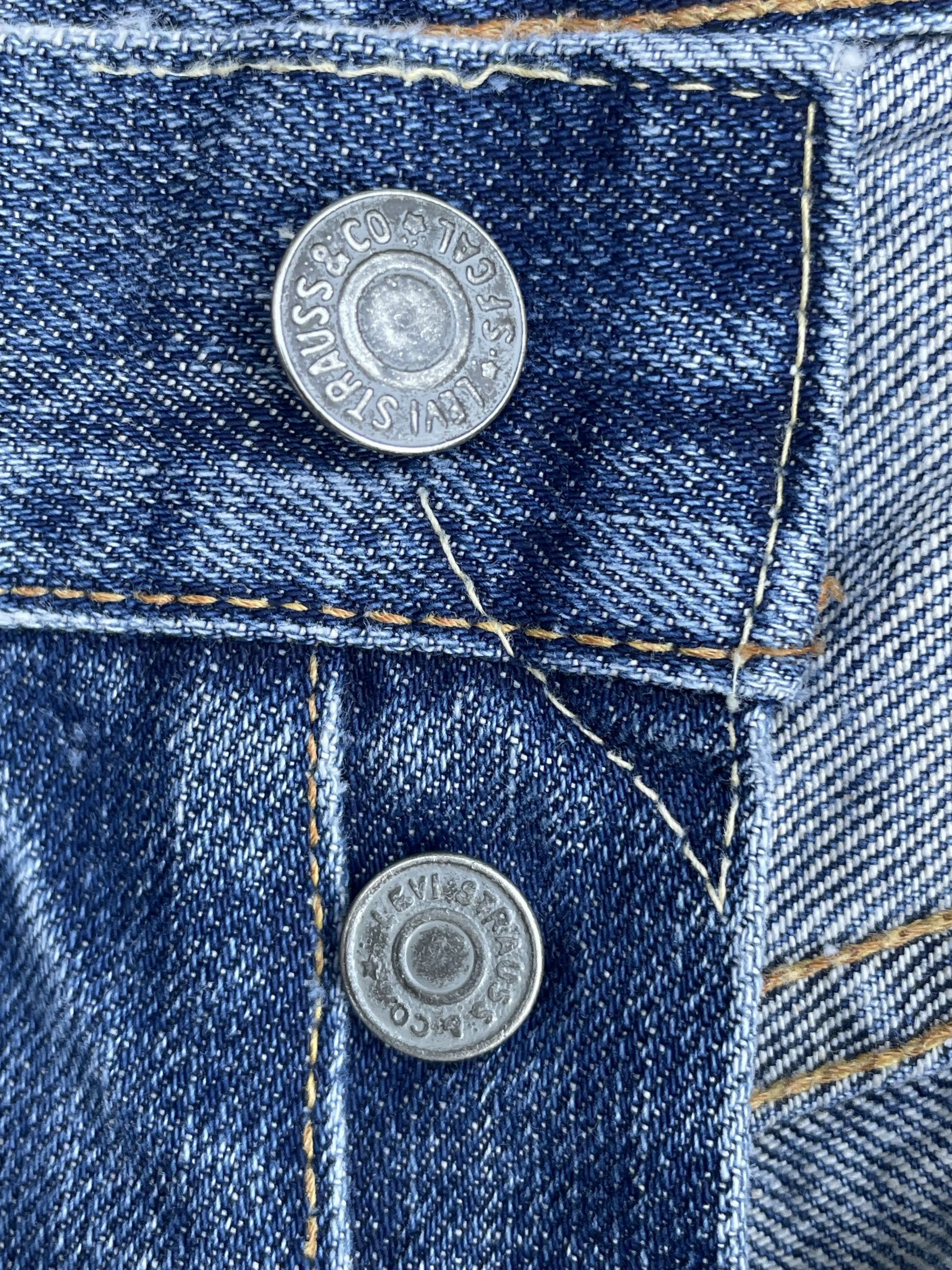 Vintage 2002 Levis 501 E 66 Model Distresed & Rework