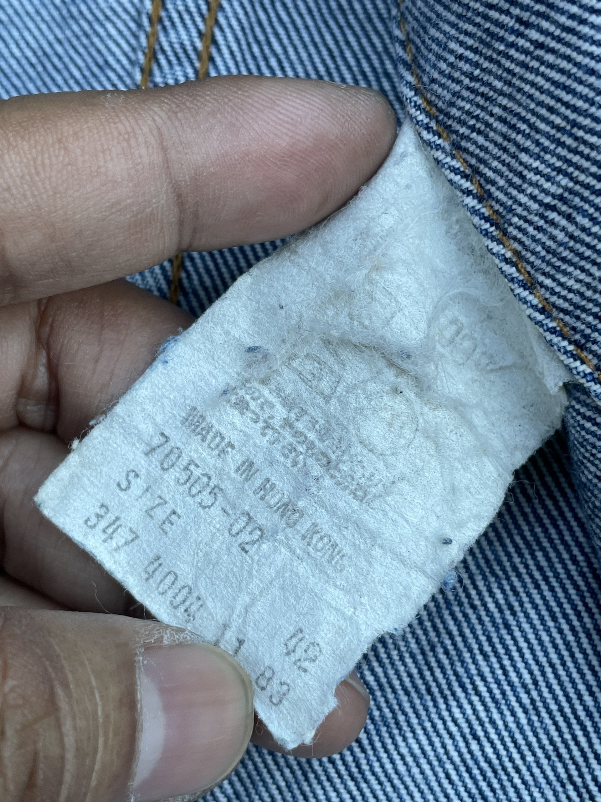 Vintage 1983 Levis 70505 e Denim Jacket