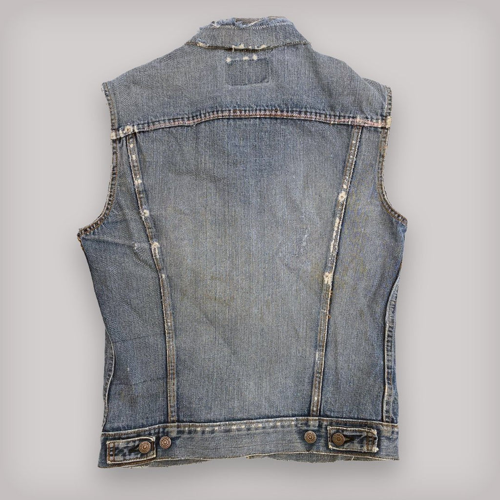 Vintage Big E Denim Trucker Jacket Vest - '60s / Early '70s