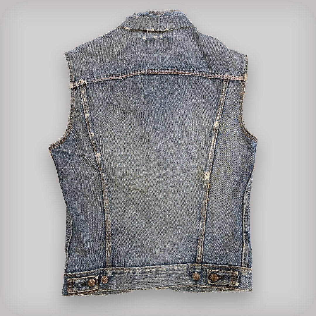 Vintage Big E Denim Trucker Jacket Vest - '60s / Early '70s