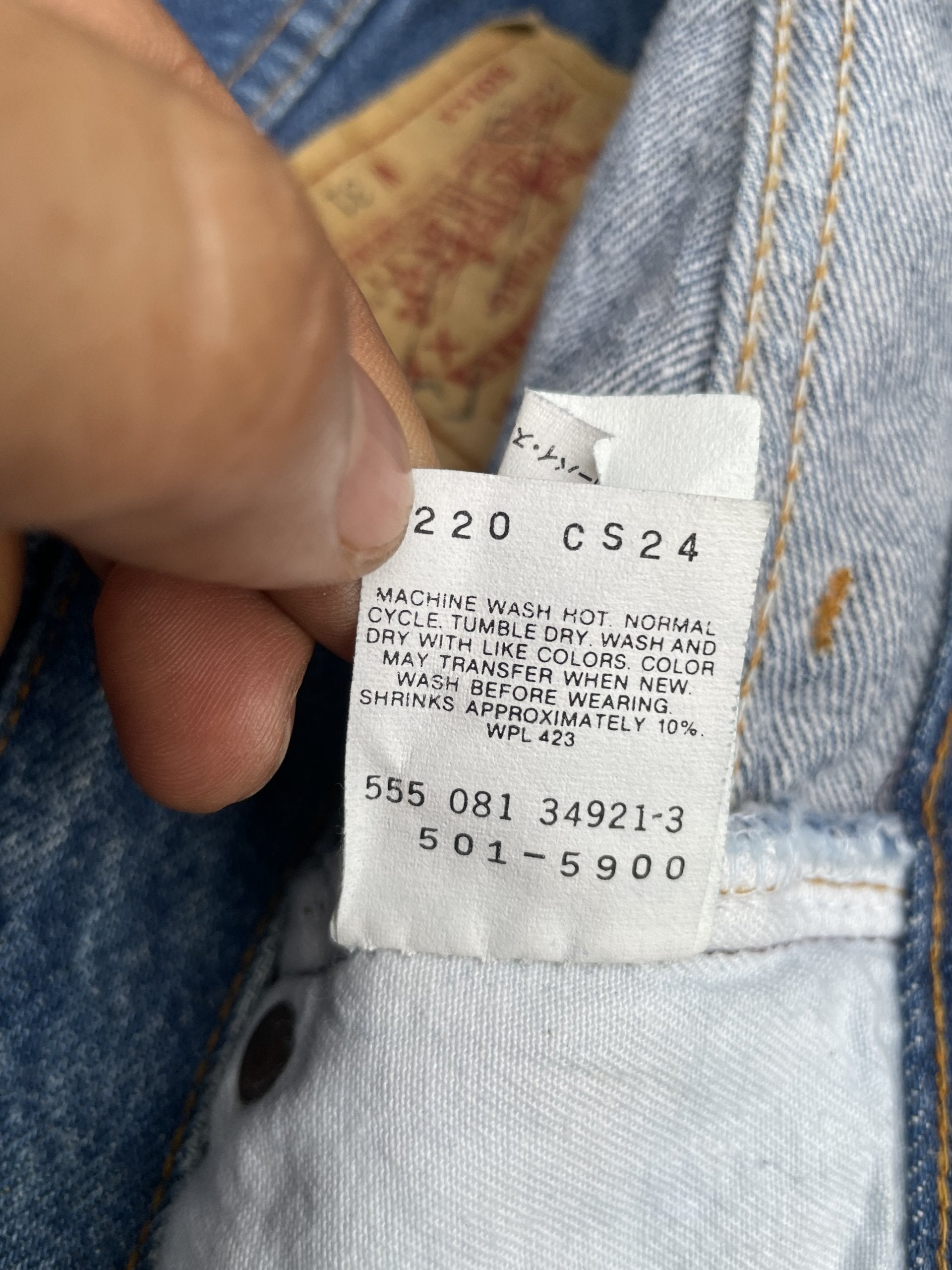 Vintage 1991 Levis 501 e Usa Irregular