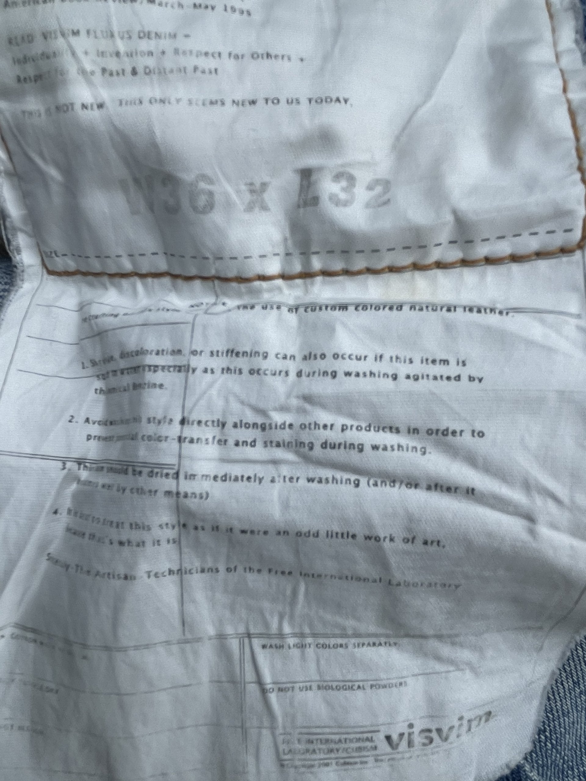 Vintage Visvim Selvedge Aging Distresed Rework