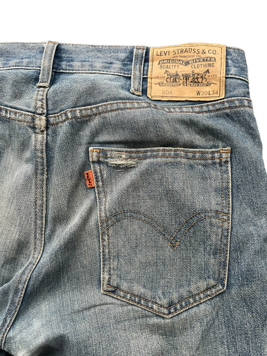 Levis 606 E Orange Tag