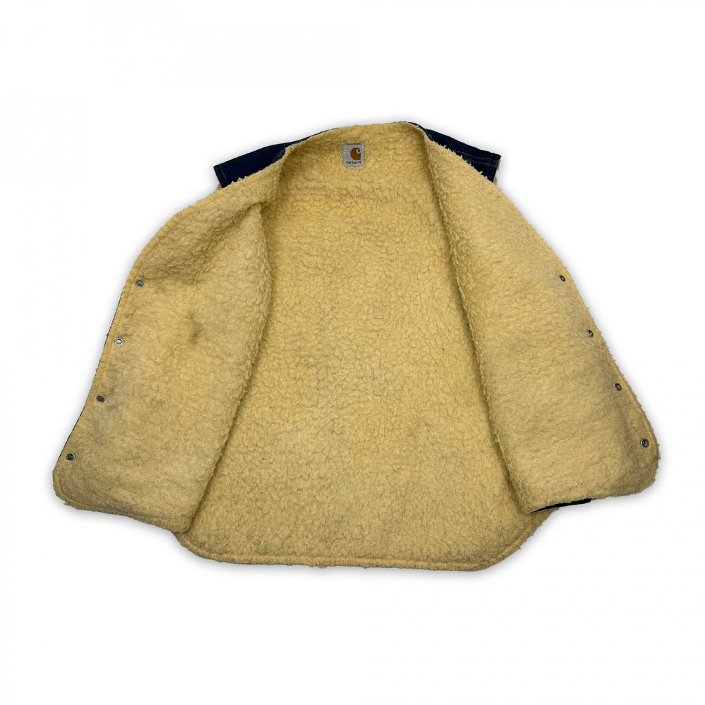 Vintage '80s Carhartt 65V Denim Sherpa Lined Vest