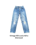 Vintage 1991 Levis 501 e Kids Distresed