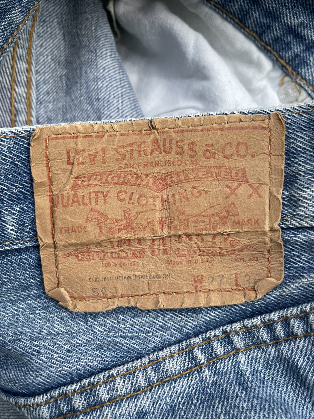 Vintage 1976 Levis 501 Single R Redline Selvedge