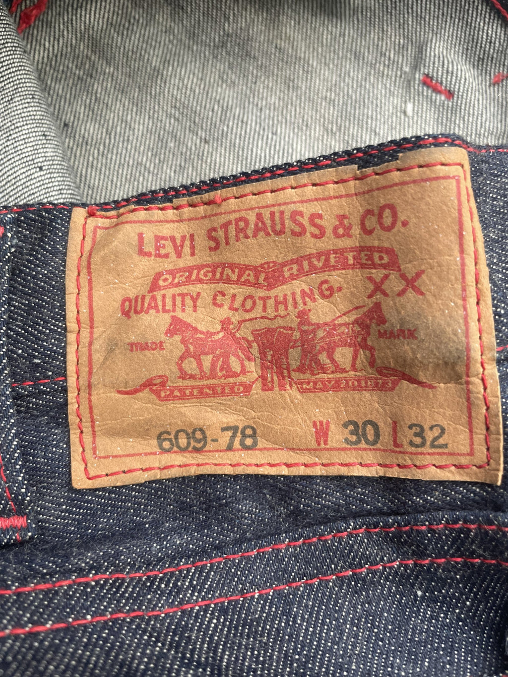 Vintage 70’s Levis 609 E White Tag