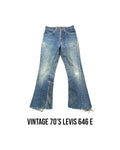 Vintage 70’s Levis 646 E Orange Tag