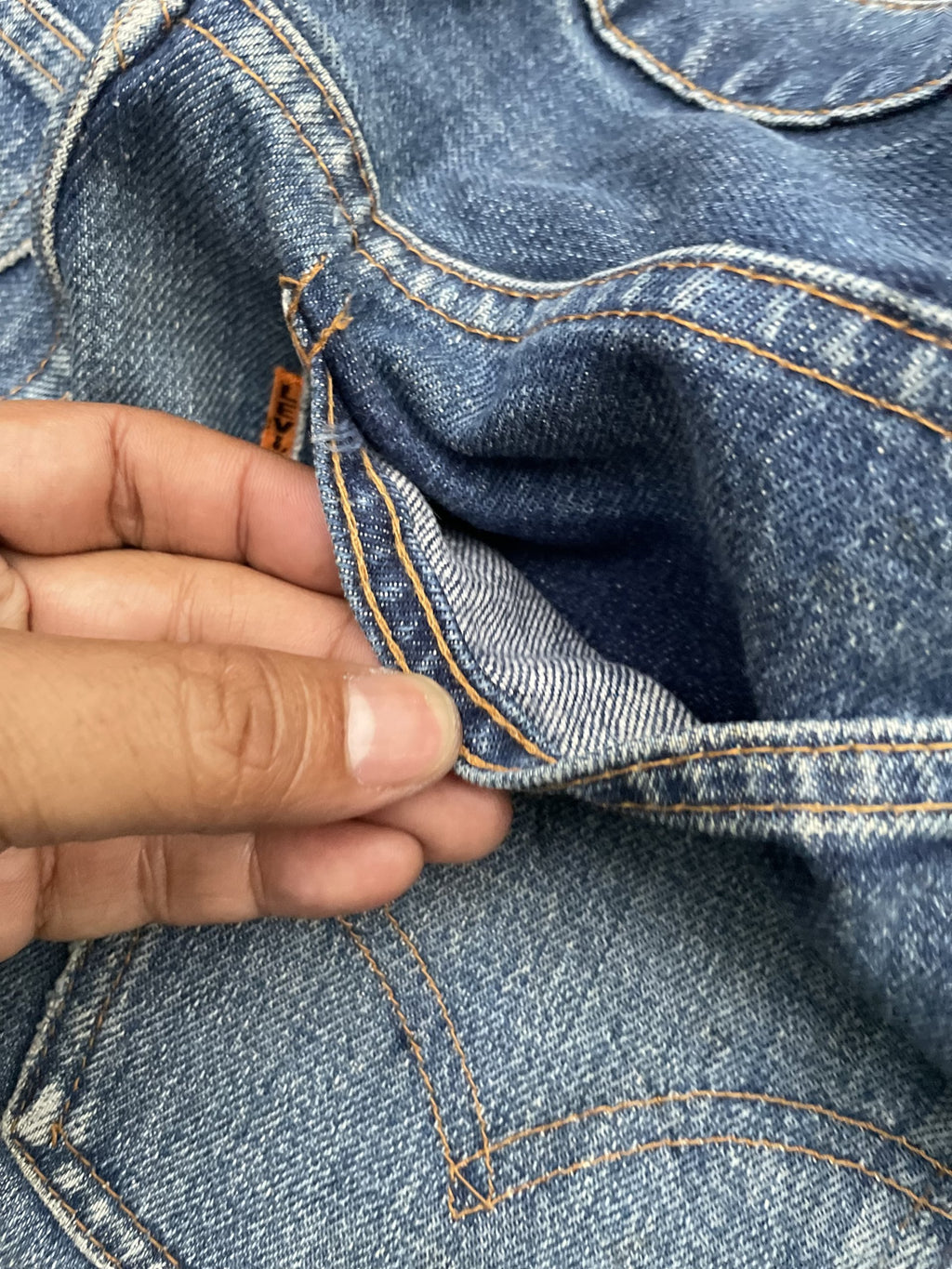 Vintage 70’s Levis 646 E Orange Tag