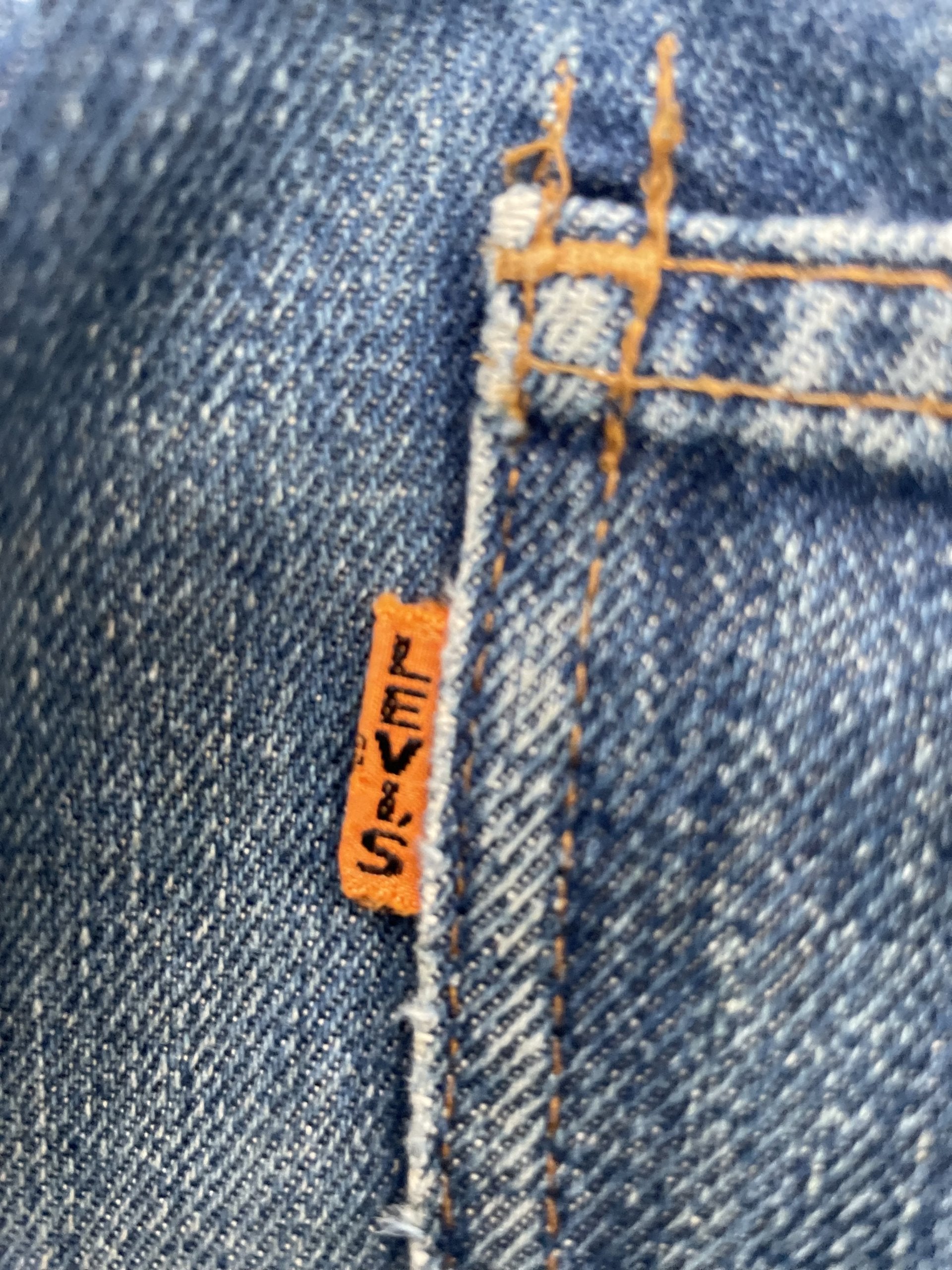 Vintage 70’s Levis 646 E Orange Tag