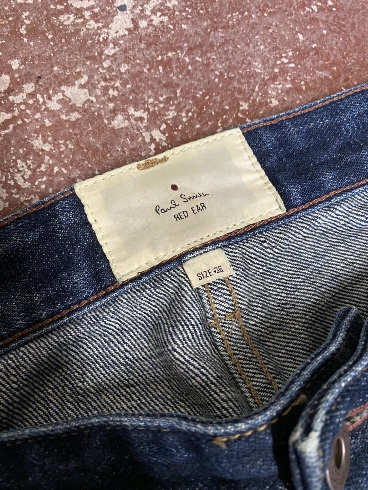 PAUL SMITH Red Ear Village Industries Selvedge Denim Jeans W36 L32.