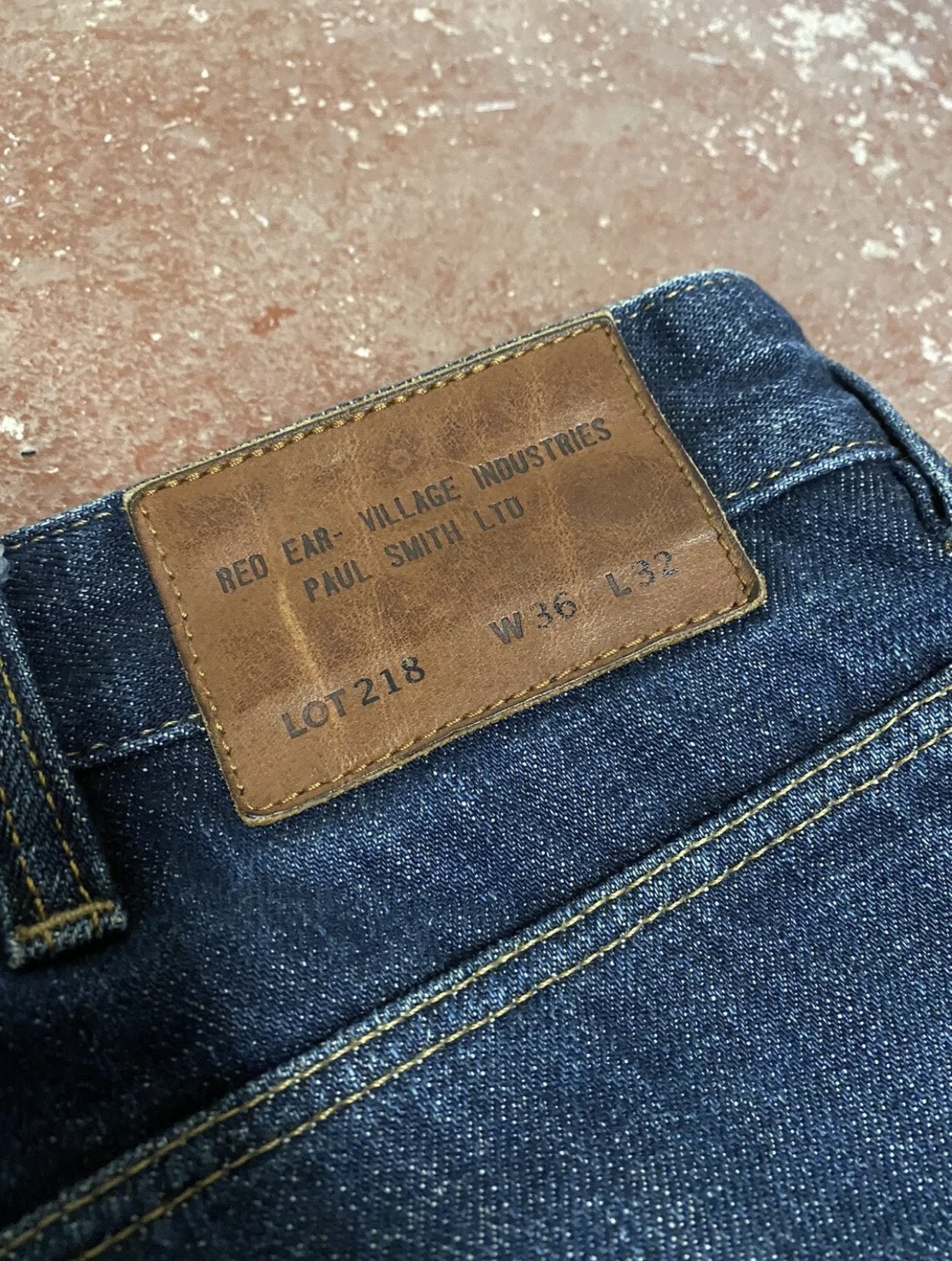 PAUL SMITH Red Ear Village Industries Selvedge Denim Jeans W36 L32.