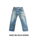 Vintage 1983 Levis 501 e Usa faded distresed