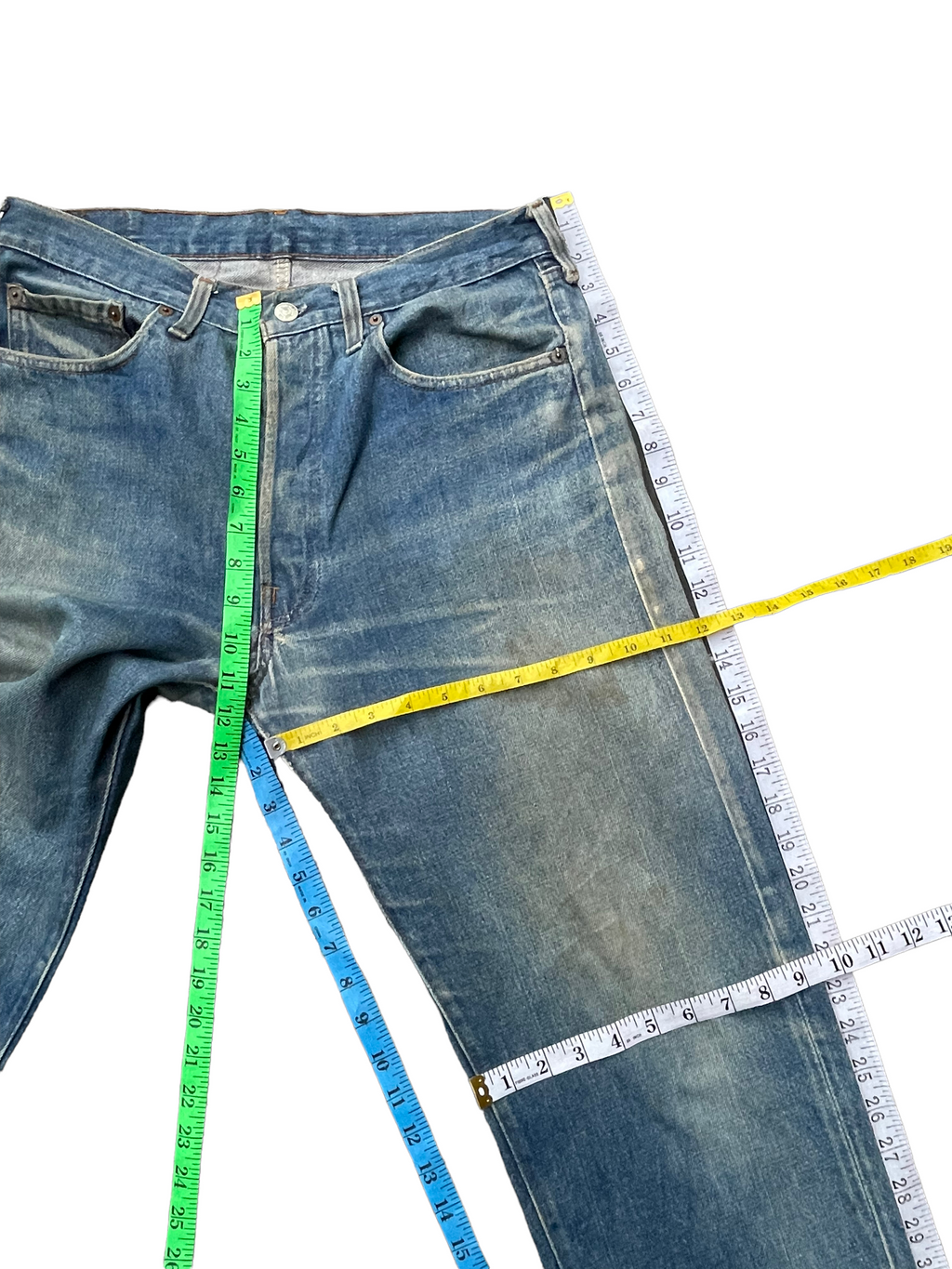 Vintage 1983 Levis 501 e Usa faded distresed
