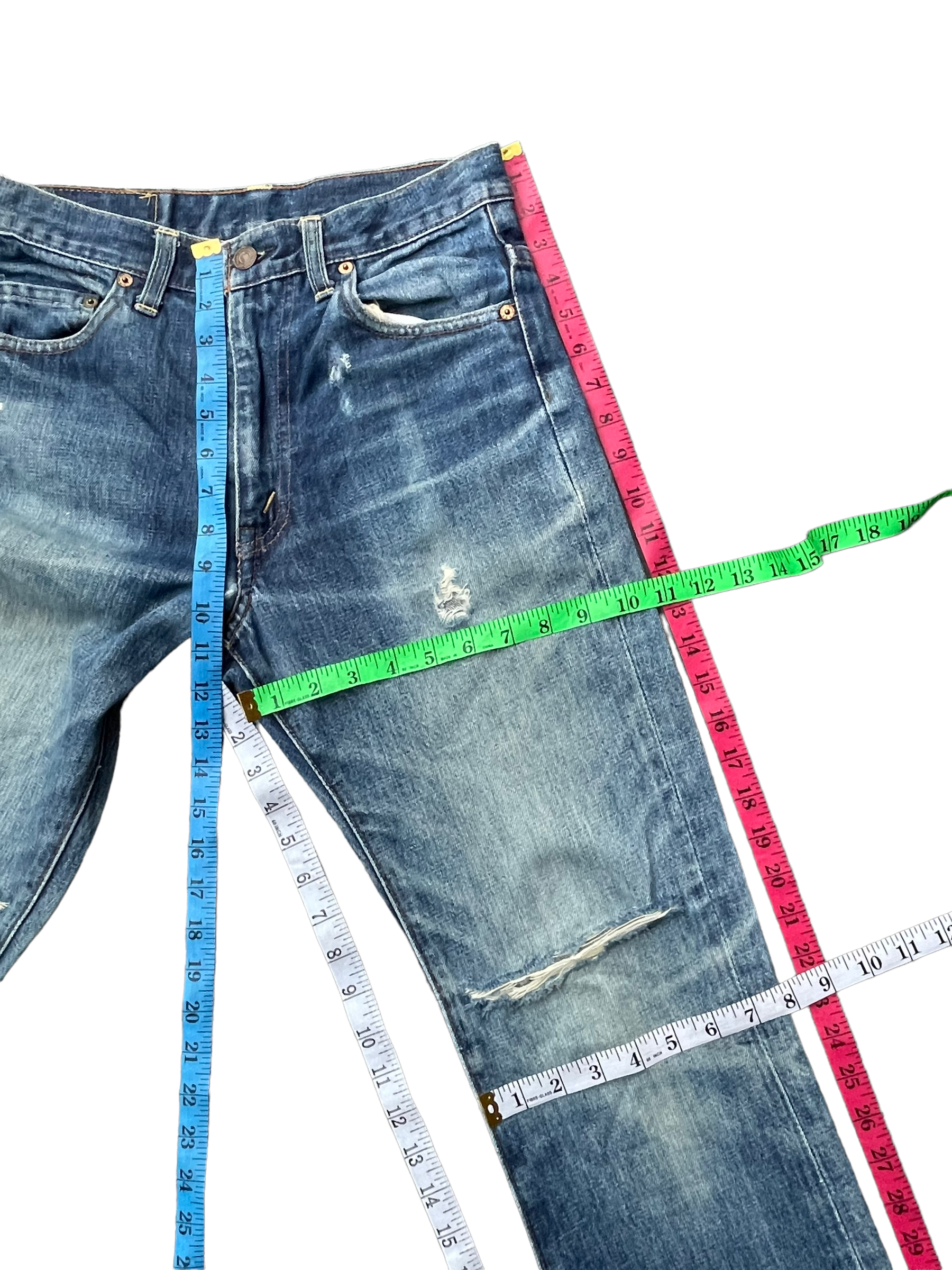 Vintage 1999 Levis 517 E Usa Faded Distresed