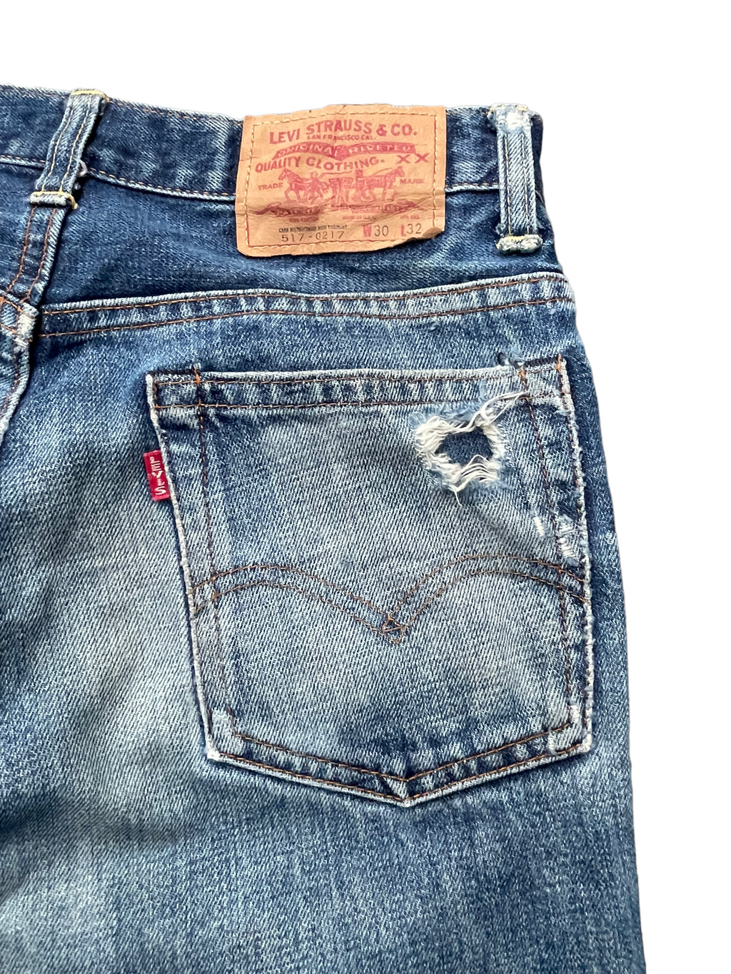 Vintage 1999 Levis 517 E Usa Faded Distresed