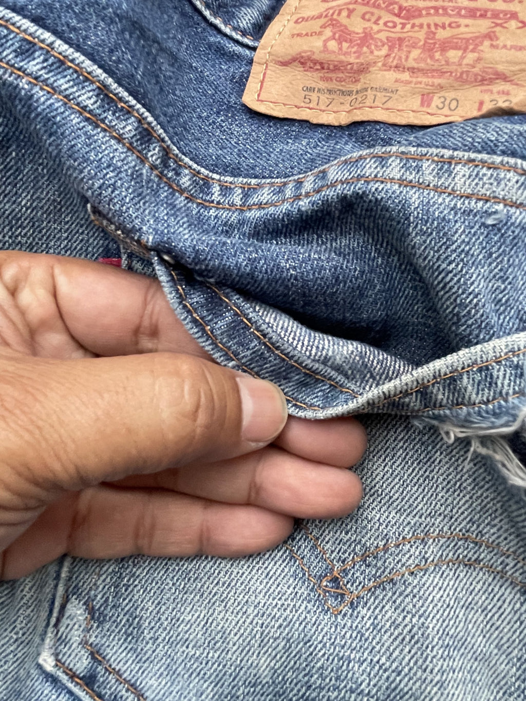 Vintage 1999 Levis 517 E Usa Faded Distresed