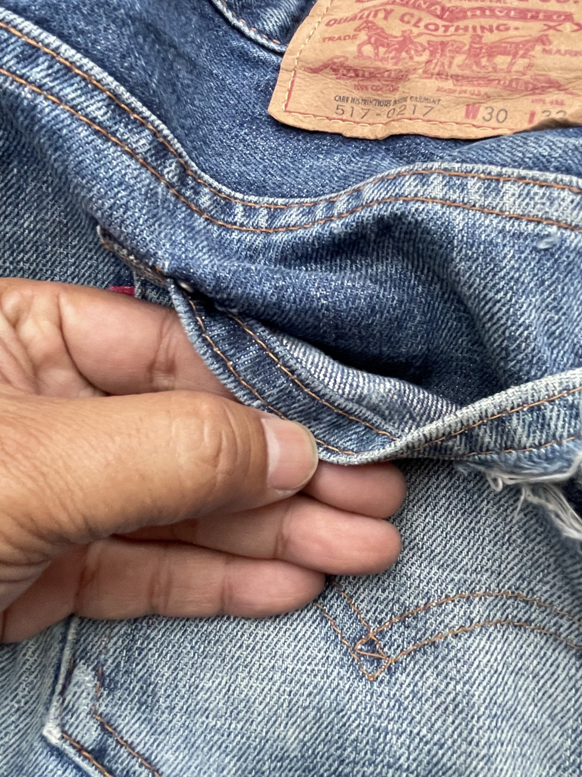 Vintage 1999 Levis 517 E Usa Faded Distresed