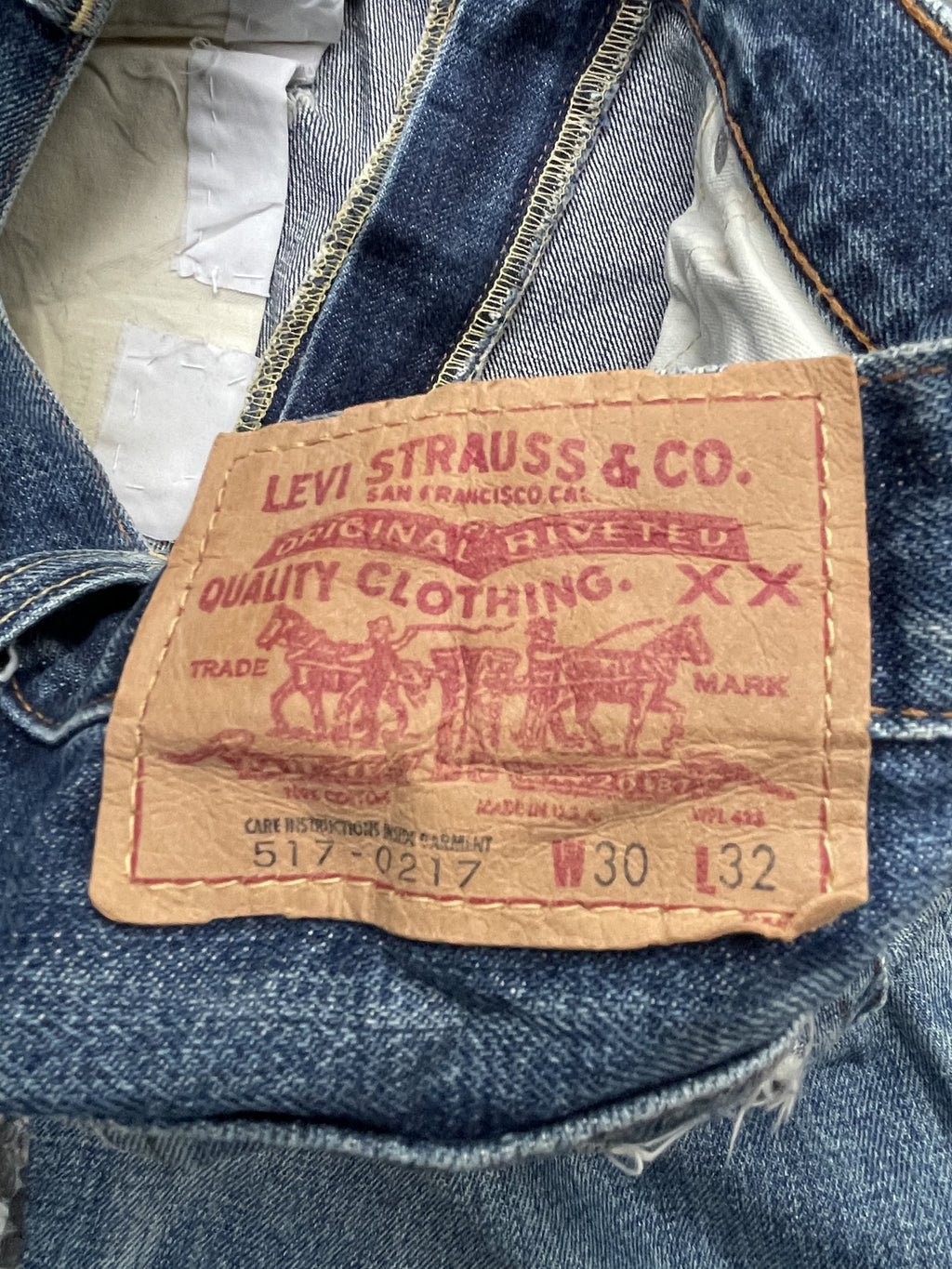 Vintage 1999 Levis 517 E Usa Faded Distresed