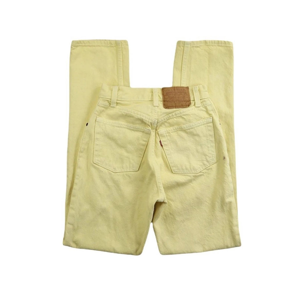 VINTAGE LEVIS 501 PASTEL YELLOW HIGH WAISTED JEANS 24”/25”