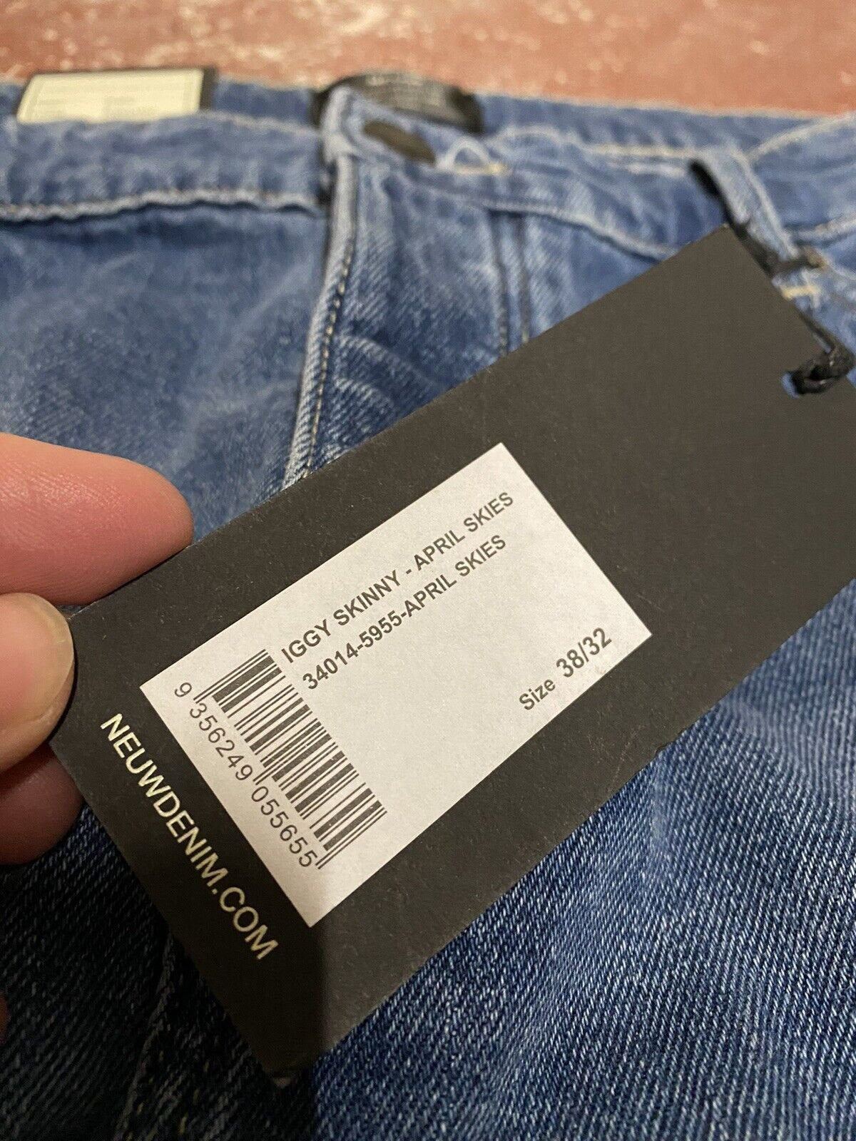 Neuw Jeans Iggy Skinny Blue Size W38 L32 Tapered New with Tags