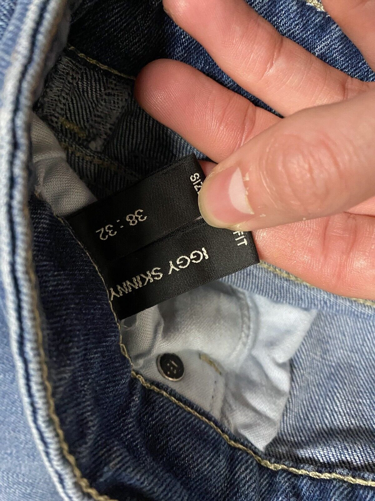 Neuw Jeans Iggy Skinny Blue Size W38 L32 Tapered New with Tags
