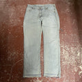 Evisu Destroyed Denim Straight Leg Jeans W34 L31 - Yellow Wing Detail