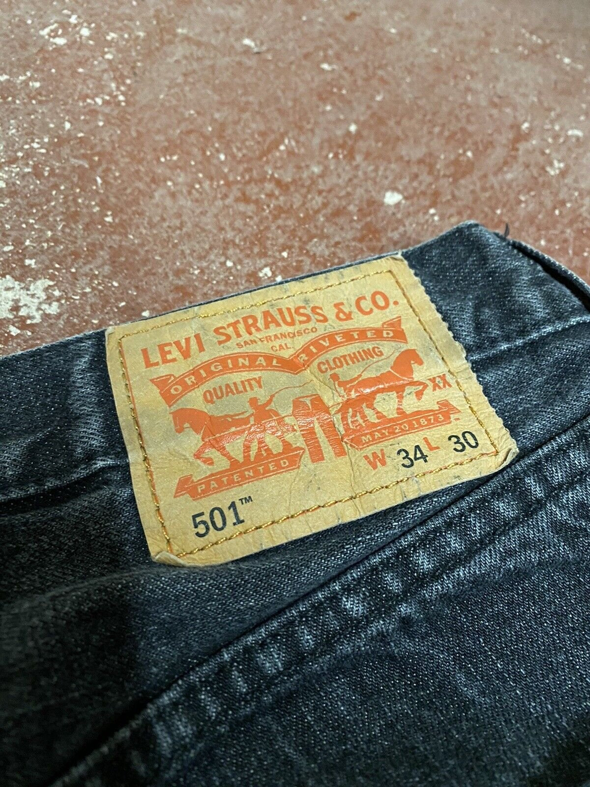 Vintage LEVI'S 501 Grey Denim Regular Straight Jeans Mens W34 L30