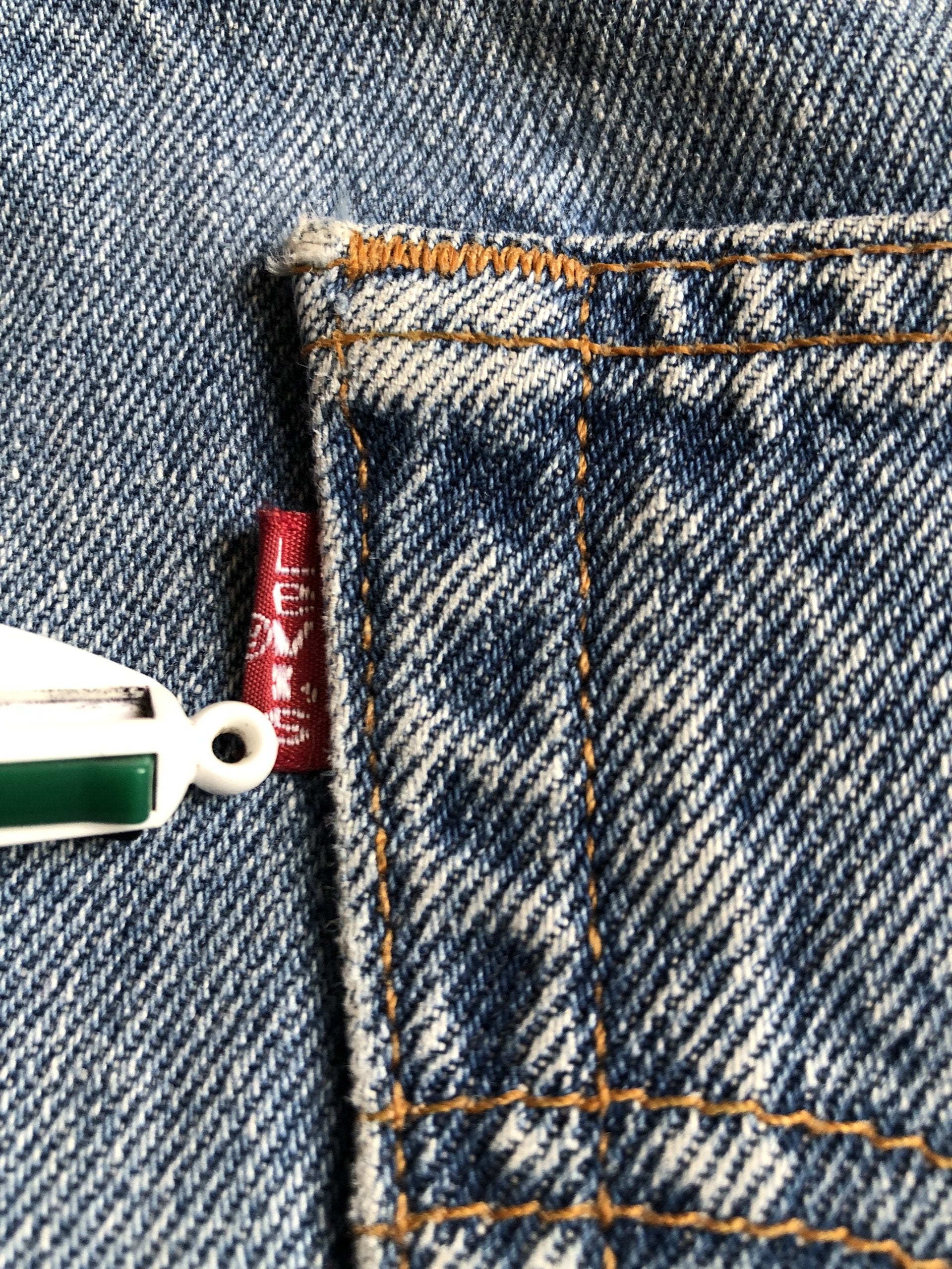 Vintage Levi's 501 W36 L34 Jeans bleu claire stonewashed 00s Made in Mexico