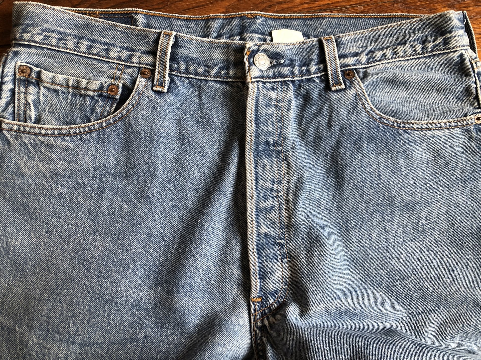 Vintage Levi's 501 W36 L34 Jeans bleu claire stonewashed 00s Made in Mexico