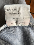 Vintage Levi's 501 W36 L34 Jeans bleu claire stonewashed 00s Made in Mexico