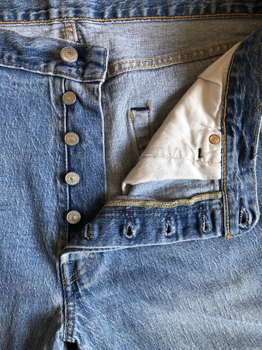 Vintage Levis 501 Big E W36 L38 Jeans bleu clair 2018